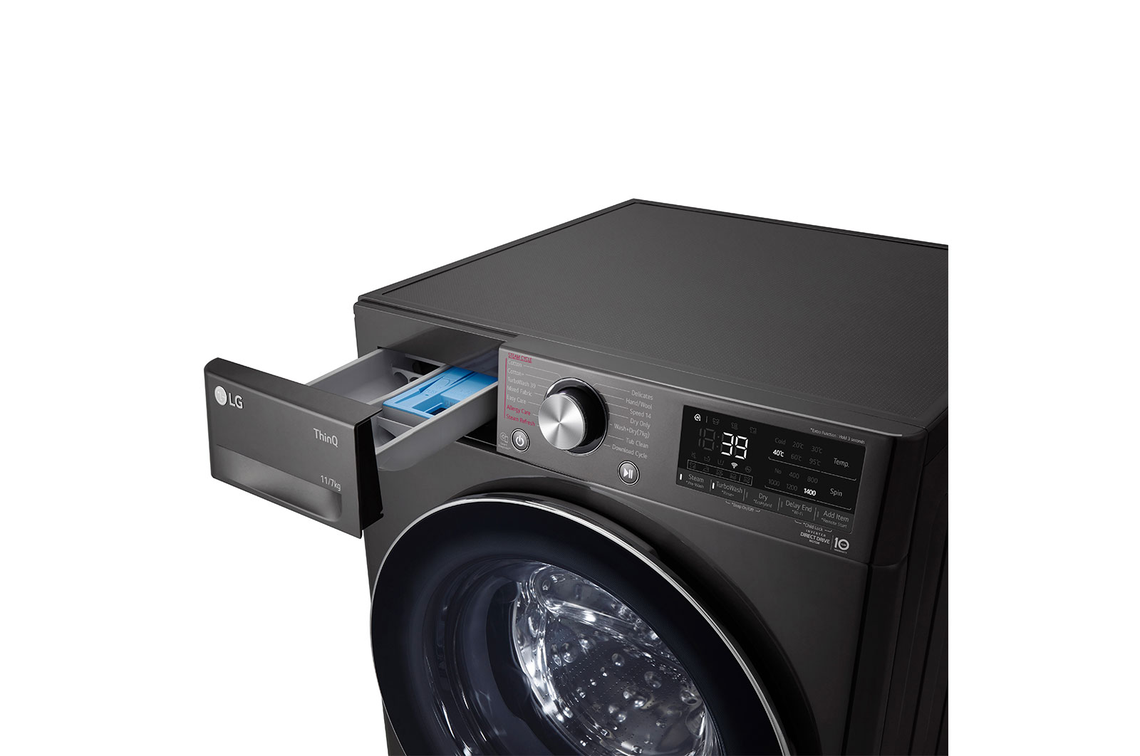 LG 11/7kg Front Load Washer Dryer with AI Direct Drive™ and Steam+™, FV1411H3B