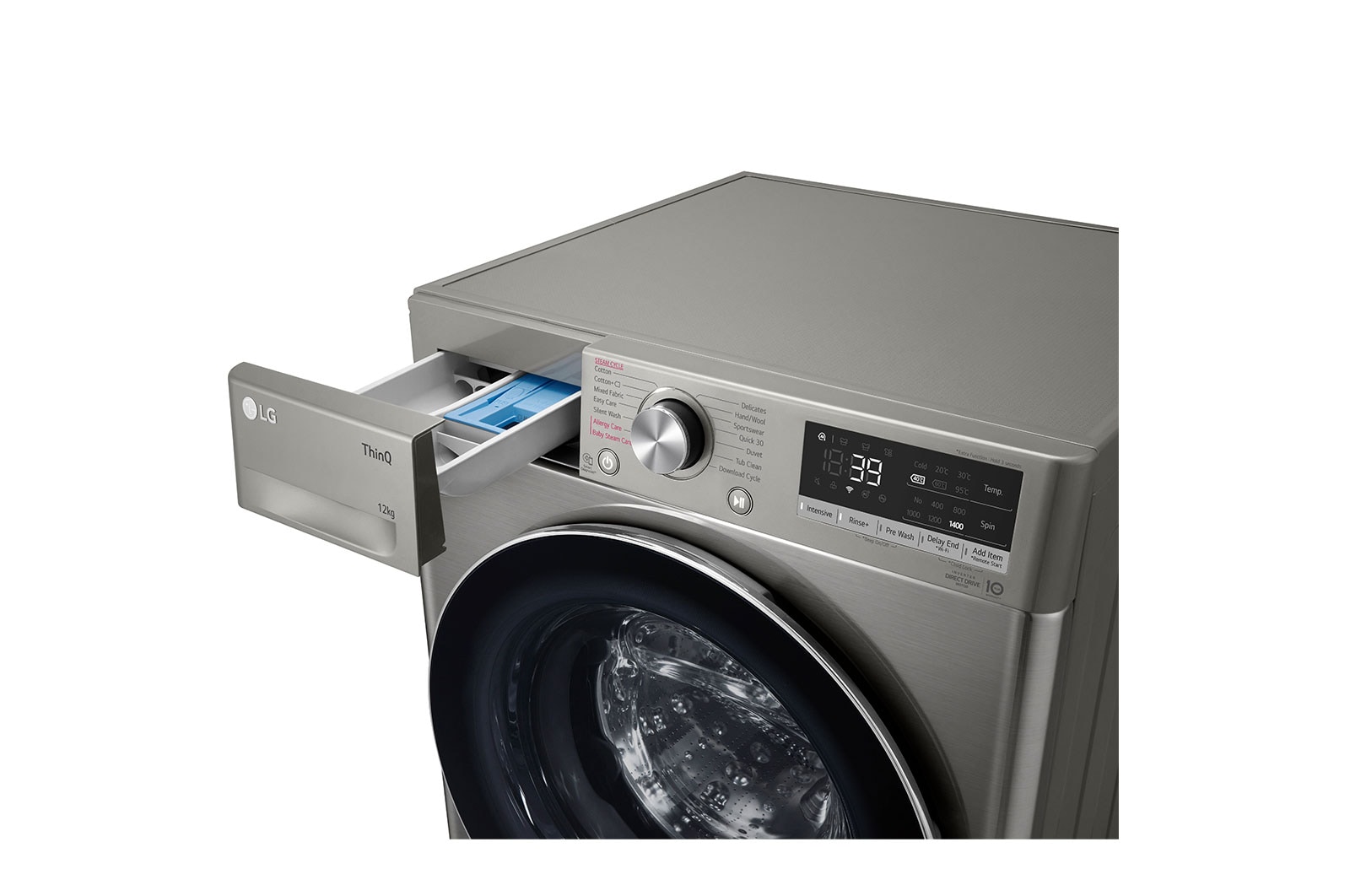 LG 12kg Front Load Washer with AI Direct Drive™  and  TurboWash™360˚, FV1412S3P