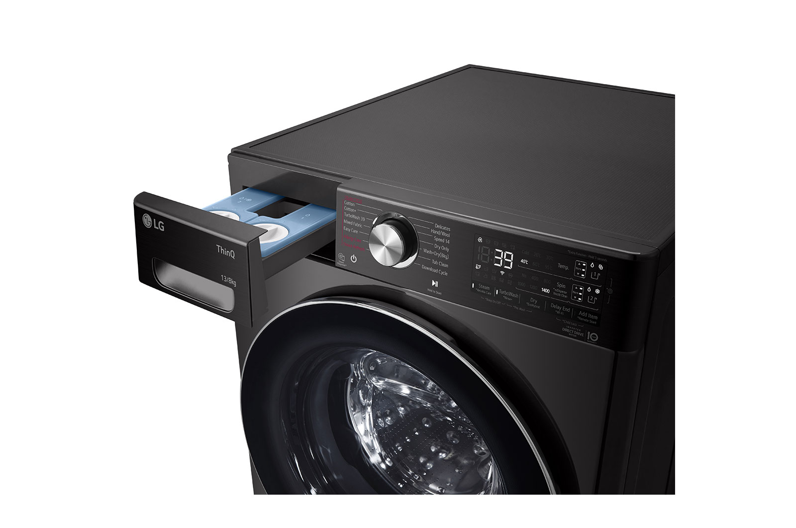 LG 13/8kg Front Load Washer with AI Direct Drive™, Steam+™, FV1413H2BA