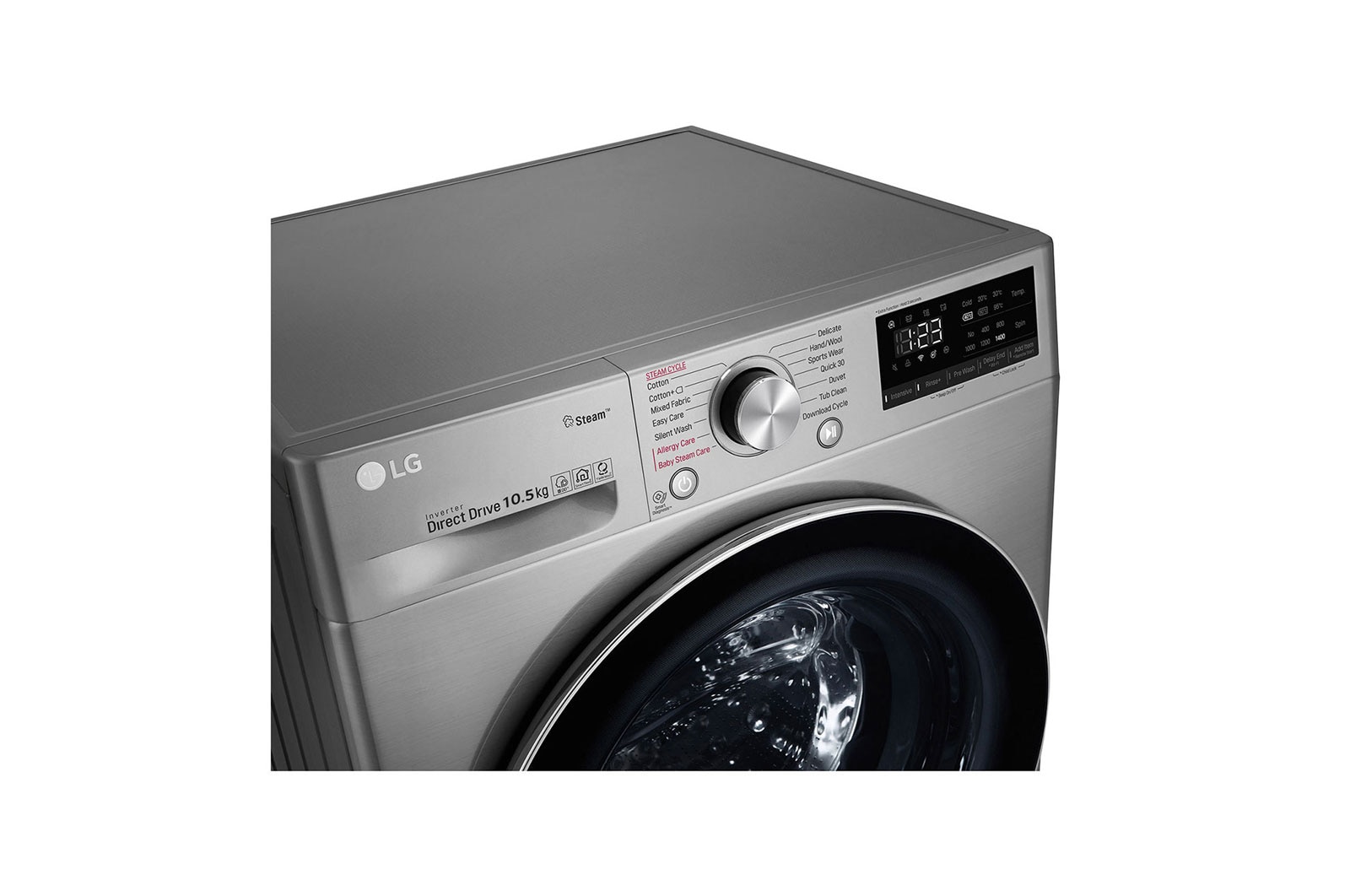 LG 10.5kg Front Load Washer with AI Direct Drive™ and Steam™, FV1450S4V