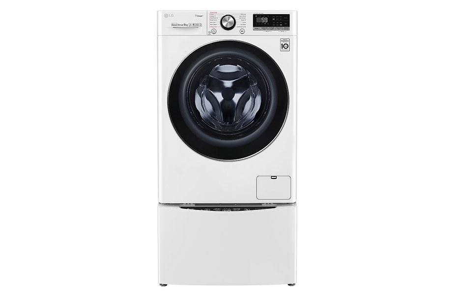 LG TWINWash™, 9 kg Washer with AI Direct Drive™ and Steam™ + 2 kg Mini Washer, FV1409S4W