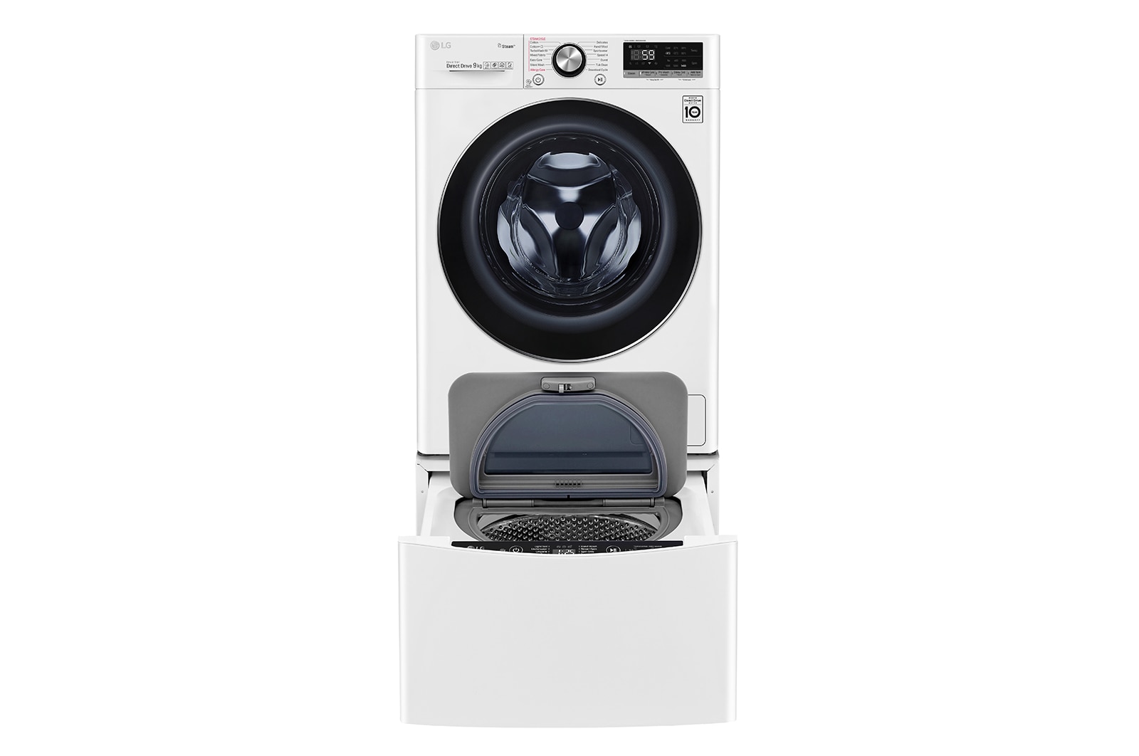 LG TWINWash™, 9 kg Washer with AI Direct Drive™ and Steam™ + 2 kg Mini Washer, FV1409S4W