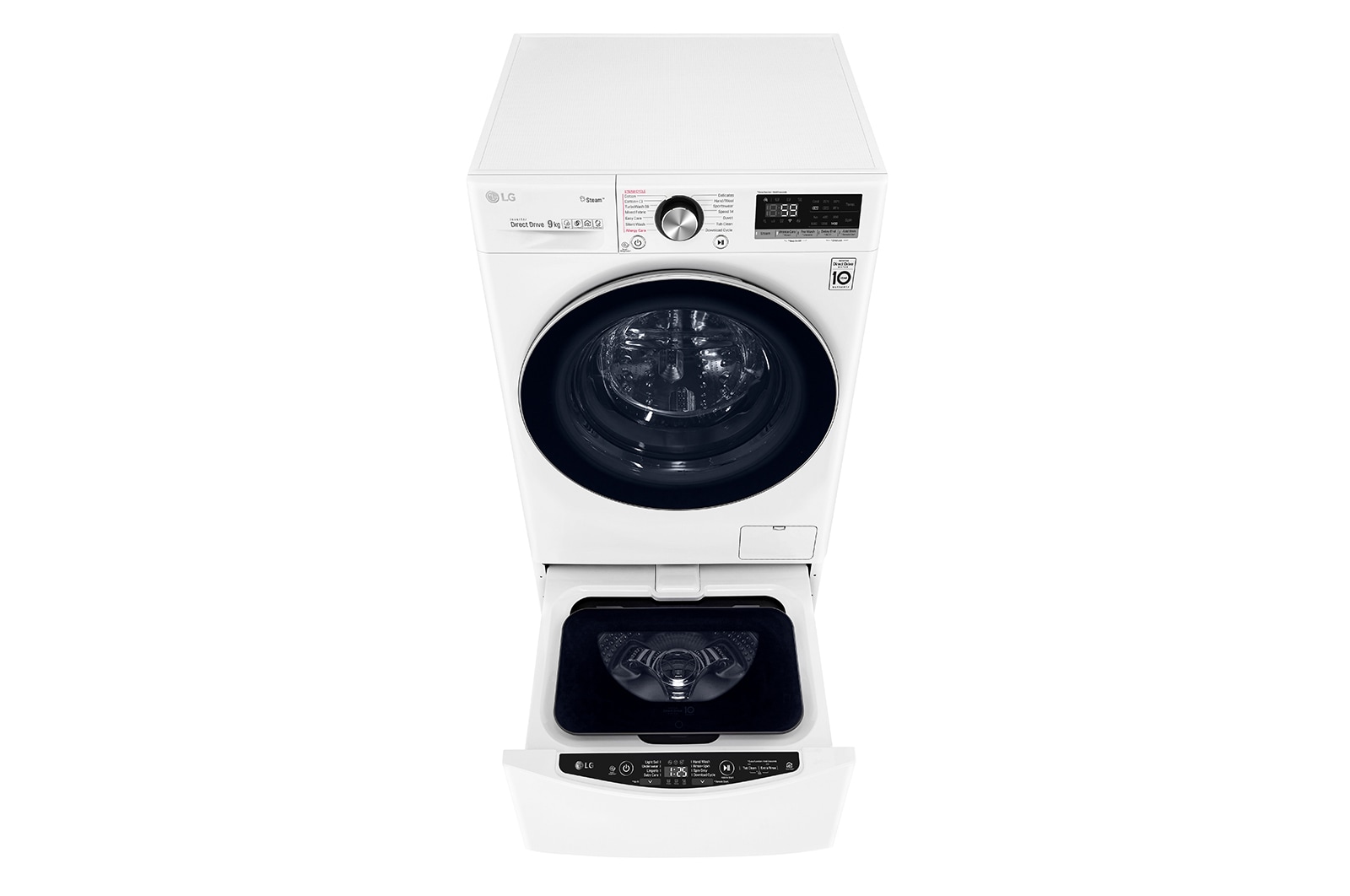 LG TWINWash™, 9 kg Washer with AI Direct Drive™ and Steam™ + 2 kg Mini Washer, FV1409S4W