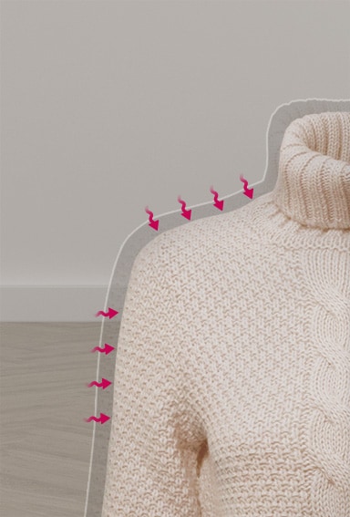 This is a sweater with a shrinking fabric.