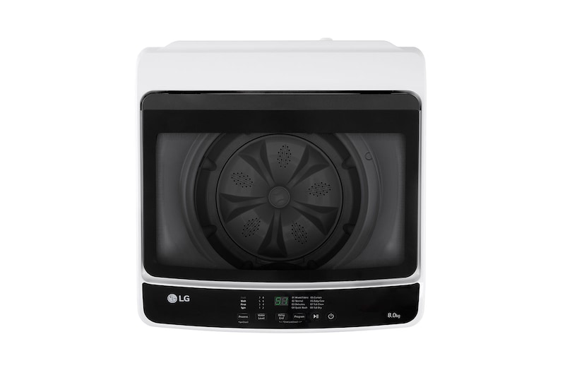 LG 8kg Top Load Washer with Honeycomb Crystal Drum, White, T2108NT1W1