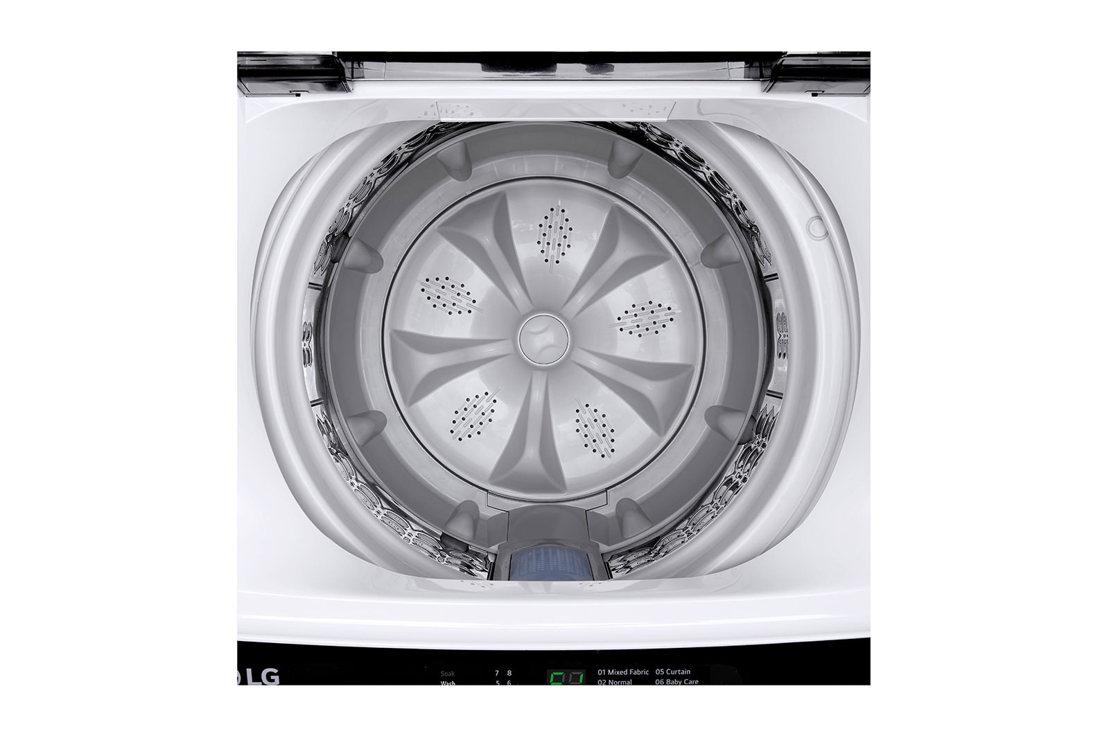 LG 8kg Top Load Washer with Honeycomb Crystal Drum, White, T2108NT1W1