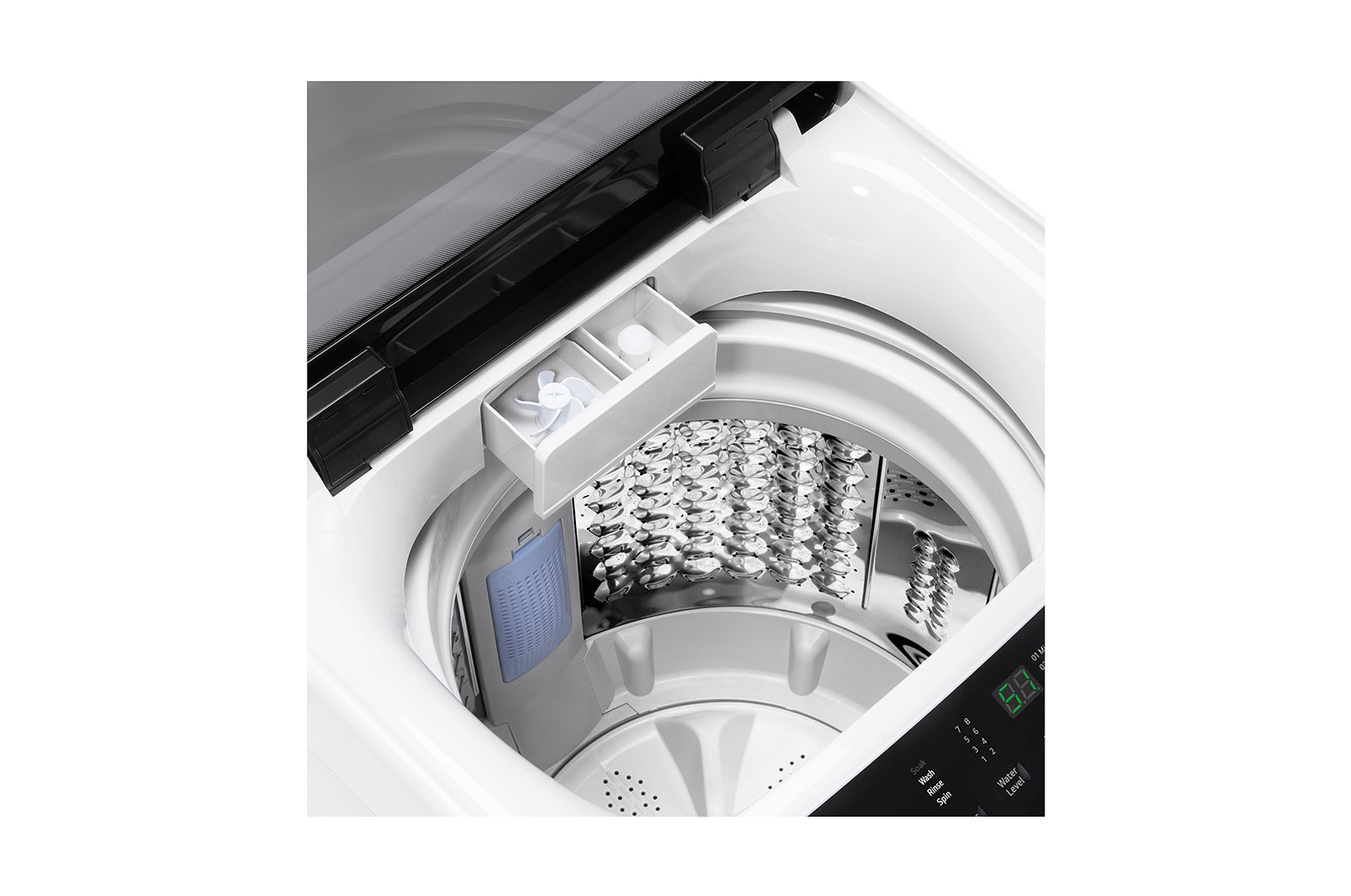 LG 8kg Top Load Washer with Honeycomb Crystal Drum, White, T2108NT1W1