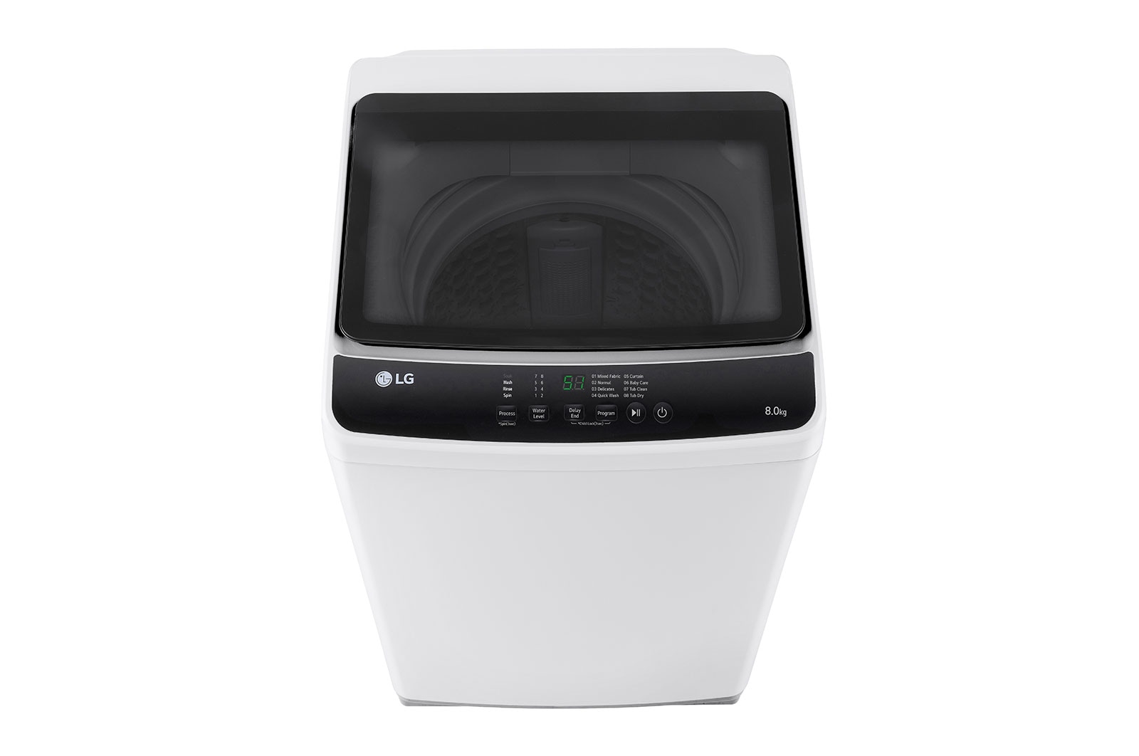 LG 8kg Top Load Washer with Honeycomb Crystal Drum, White, T2108NT1W1