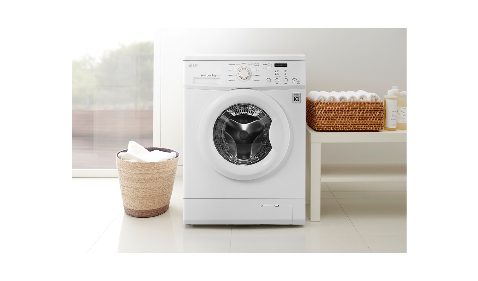 LG 7kg 6 MOTION DIRECT DRIVE FRONT LOAD WASHING MACHINE, WD-MD7000WM