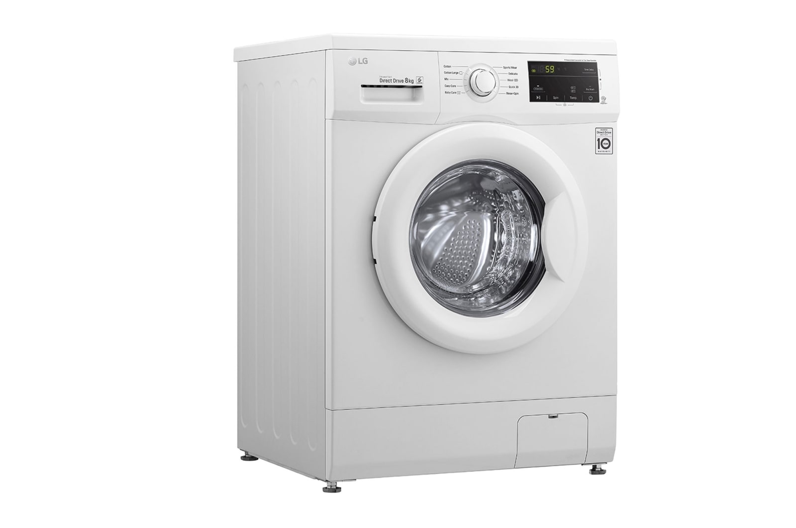 LG 8kg Front Load Washer with 6 motion Direct Drive, WD-MD8000WM