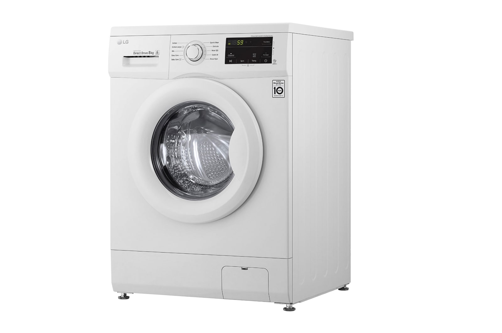 LG 8kg Front Load Washer with 6 motion Direct Drive, WD-MD8000WM