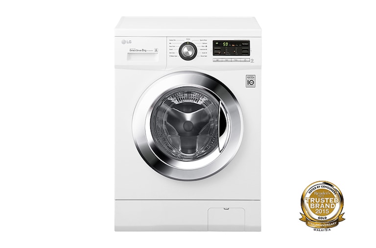 LG 8KG 6 MOTION DIRECT DRIVE FRONT LOAD WASHING MACHINE, WD-MD8120WM