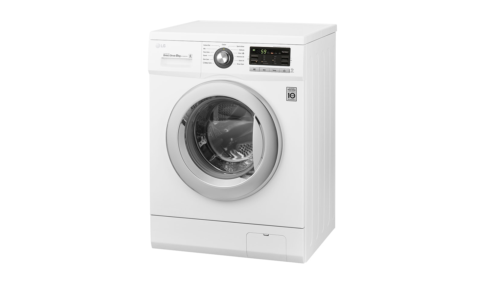 LG 8KG 6 MOTION DIRECT DRIVE FRONT LOAD WASHING MACHINE, WD-MD8120WM