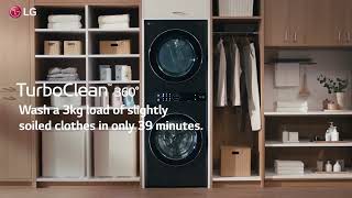 LG 21KG WashTower™ All-In-One Stacked Washer Dryer, WT2116SHB