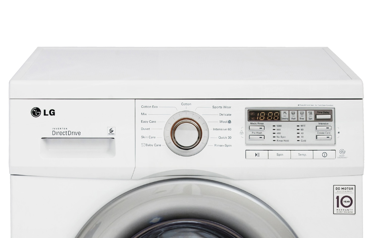 LG 7.5kg 6 MOTION DIRECT DRIVE FRONT LOAD WASHING MACHINE, WD-MD7500WM