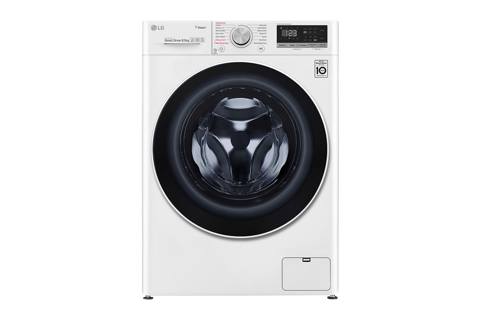 LG 8.5kg Front Load Washer with AI Direct Drive™ and Steam™, FV1285S4W