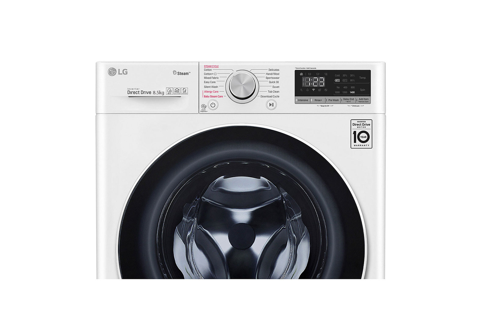 LG 8.5kg Front Load Washer with AI Direct Drive™ and Steam™, FV1285S4W