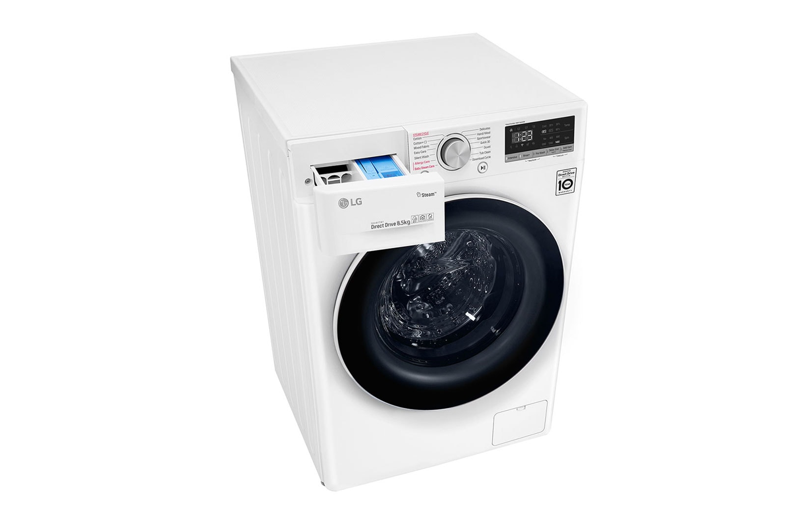 LG 8.5kg Front Load Washer with AI Direct Drive™ and Steam™, FV1285S4W