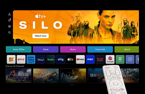 The new homeboard and remote control for webOS 23.