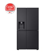 Vooraanzicht van 623L Amerikaanse koelkast Zwart | UVnano™ | DoorCooling+™ | LinearCooling™ | LG NL GSLE91EVAB