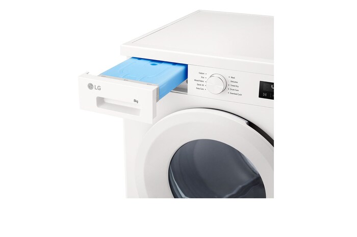 LG 8kg Warmtepomp droger Wit | Zelfreinigende condensor | Sensor Dry | Dual Lint Filter | LG NL, RHX1008NWH