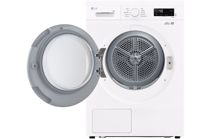 LG 9kg Warmtepomp droger Wit | Zelfreinigende condensor | Sensor Dry | Dual Lint Filter | LG NL, RHX1009NWB