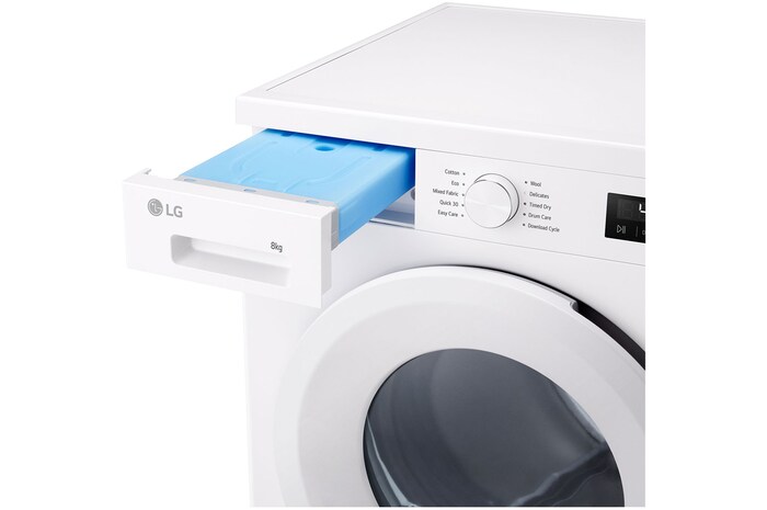 LG 9kg Warmtepomp droger Wit | Zelfreinigende condensor | Sensor Dry | Dual Lint Filter | LG NL, RHX1009NWB