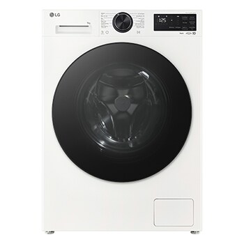 Vooraanzicht van 9kg Wasmachine Wit | AI DD™ | TurboWash360˚™ | Steam™ | LG NL F4X5009TWB
