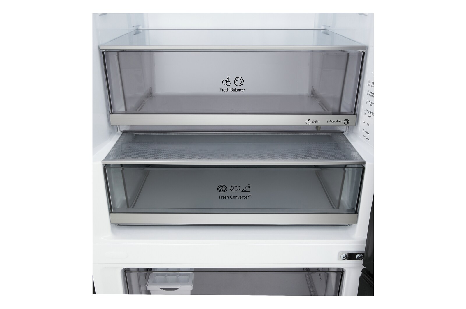 LG 375L Koel-vriescombinatie Zwart | NatureFRESH™ | DoorCooling+™ | LinearCooling™ | LG NL, GBBS726AEV.GBBS001
