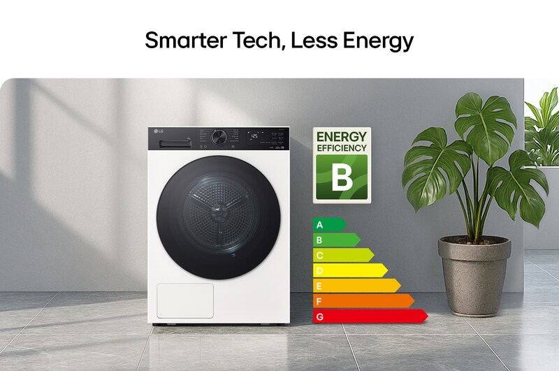 LG 9kg Warmtepomp droger Wit | Zelfreinigende condensor | Eco Hybrid™ | Sensor Dry | LG NL, RHX5009THB