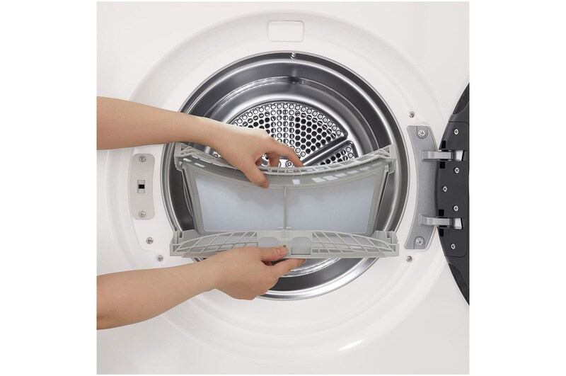 LG 9kg Warmtepomp droger Wit | Zelfreinigende condensor | Eco Hybrid™ | Sensor Dry | LG NL, RHX5009THB