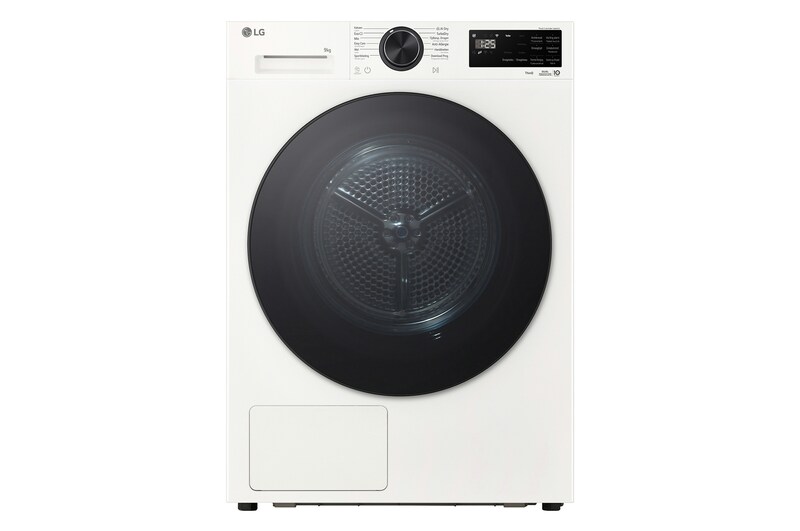 LG 9kg Wasmachine F4WX809Y + 9kg Warmtepompdroger RT90X8 + Tussenstuk Wasmachine/Droger Wit DK2W, F4WX809Y.DK2W001