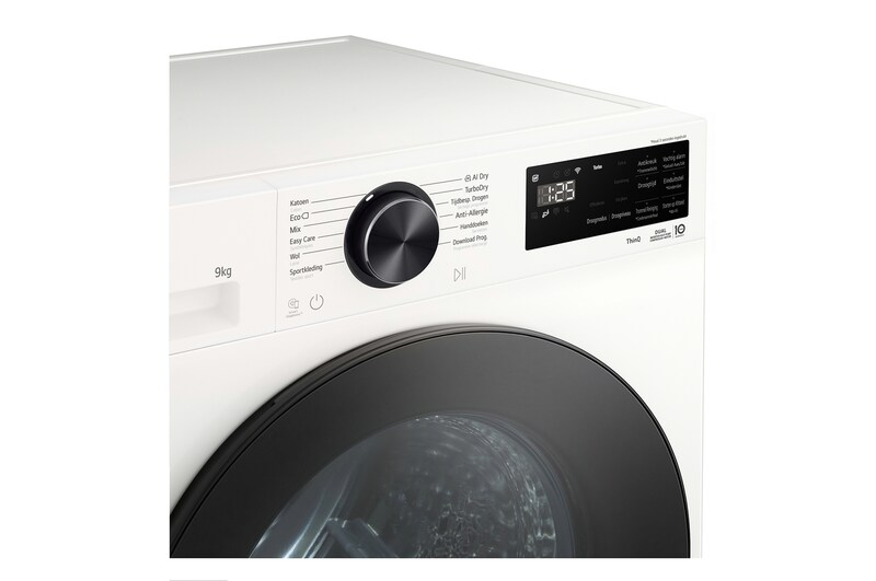 LG 9kg Warmtepomp droger Wit | Zelfreinigende condensor | Eco Hybrid™ | Sensor Dry | LG NL, RHX5009TWB