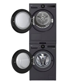 LG Tussenstuk Wasmachine/Droger Zwart | Wasmachine Stapelen | LG VX, DK2B