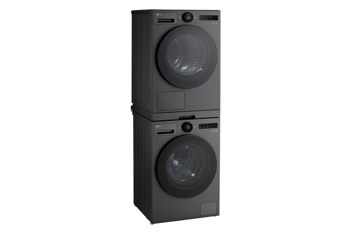 LG Tussenstuk Wasmachine/Droger Zwart | Wasmachine Stapelen | LG VX, DK2B