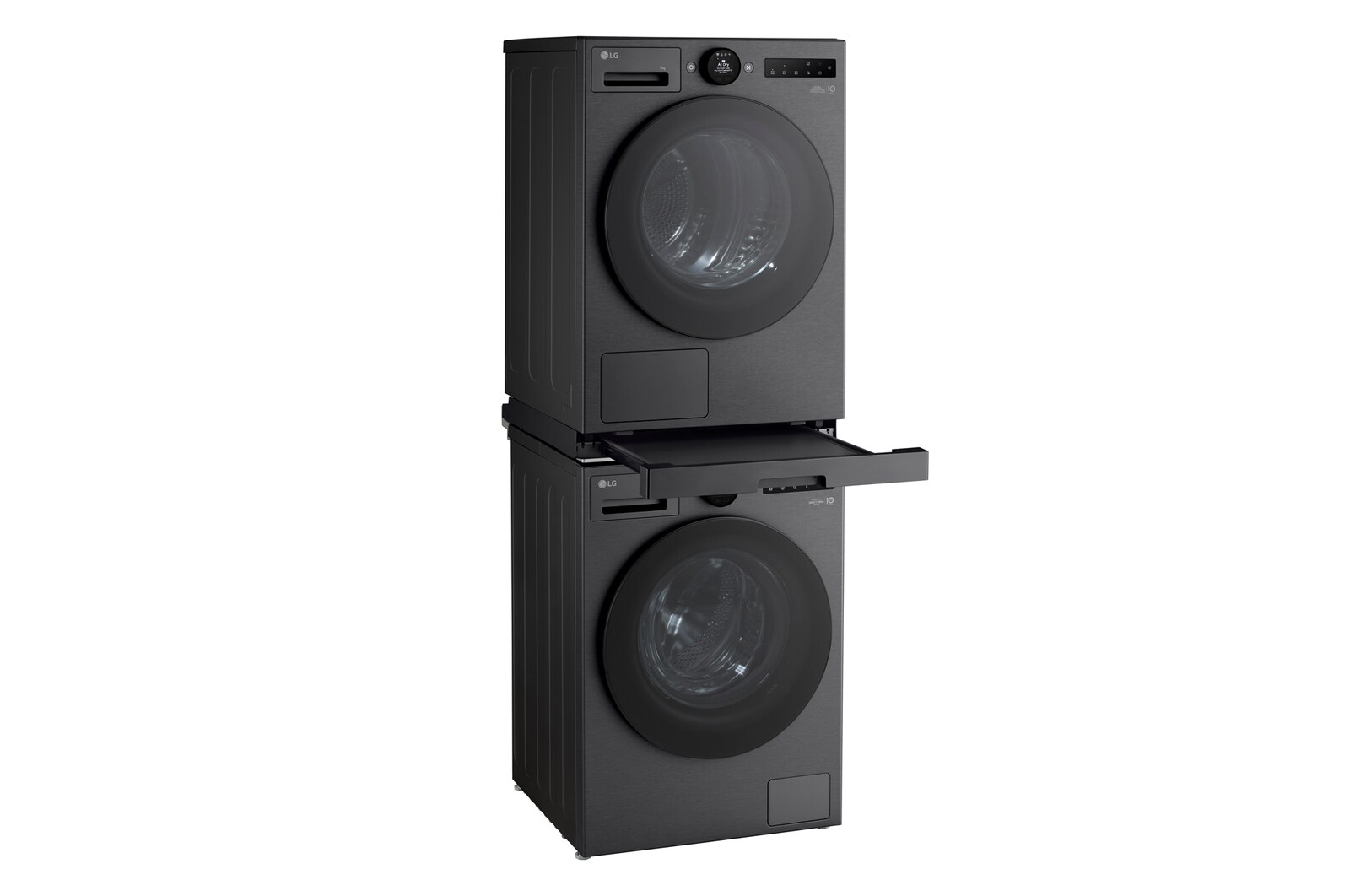 LG Tussenstuk Wasmachine/Droger Zwart | Wasmachine Stapelen | LG VX, DK2B