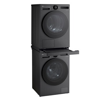 LG Tussenstuk Wasmachine/Droger Zwart | Wasmachine Stapelen | LG VX, DK2B