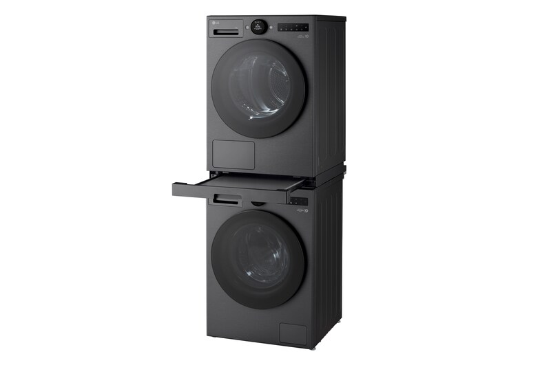 LG Tussenstuk Wasmachine/Droger Zwart | Wasmachine Stapelen | LG VX, DK2B