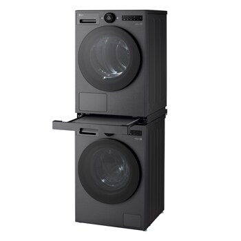 LG Tussenstuk Wasmachine/Droger Zwart | Wasmachine Stapelen | LG VX, DK2B
