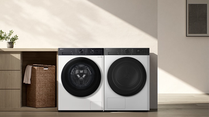 Video van een droger die automatisch een optimaal droogprogramma start op basis van informatie van de gekoppelde wasmachine Video van een droger die automatisch een optimaal droogprogramma start op basis van informatie van de gekoppelde wasmachine