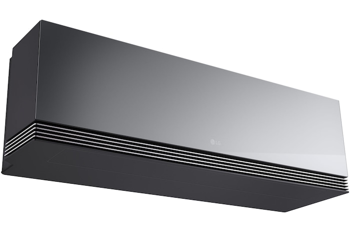 Left low-angle front view of LG ai air conditioner