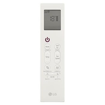 LG air conditioner remote control with display and buttons