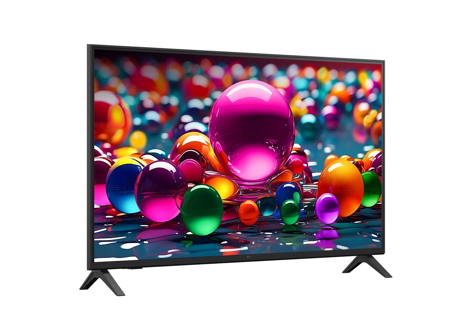 Achteraanzicht van een LG UHD UA75 TV.