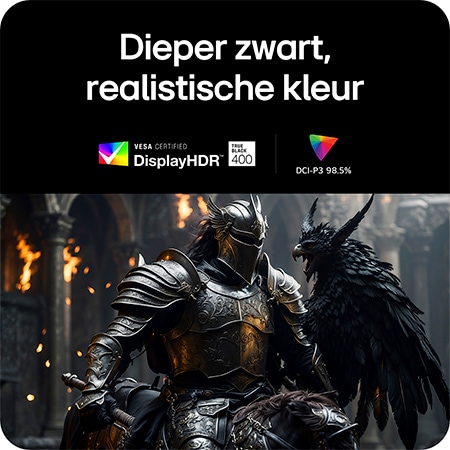 LG Monitor 45GX900A-B levert dieper zwart en realistische kleuren dankzij VESA DisplayHDR™ 400 (True Black)-certificering en 98.5% DCI-P3-kleurbereik.