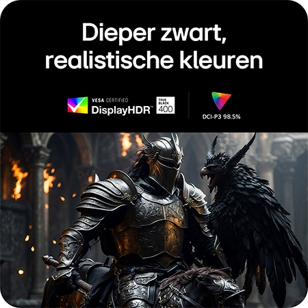 LG Monitor 45GX950A levert dieper zwart en realistischere kleuren dankzij VESA DisplayHDR™ 400 (True Black)-certificering en 98.5% DCI-P3-kleurbereik.