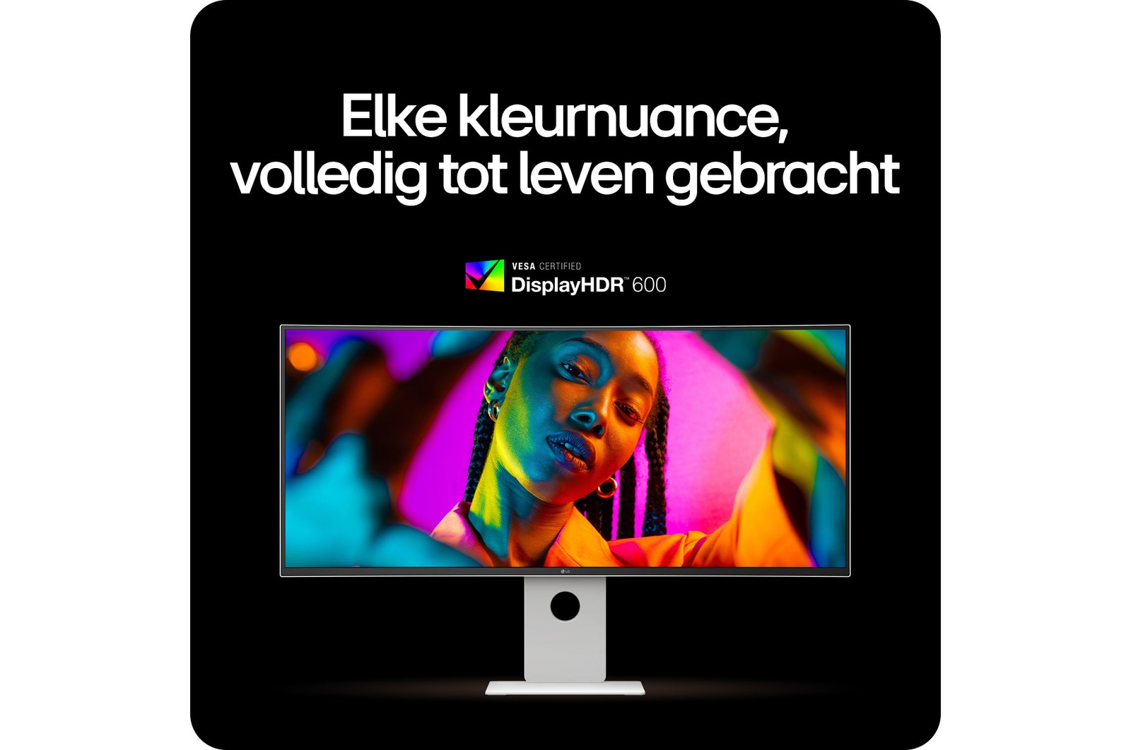 De LG UltraFine Monitor 40U990A, gecertificeerd VESA DisplayHDR™ 600, brengt elke kleurnuance volledig tot leven voor een nauwkeurige weergave.