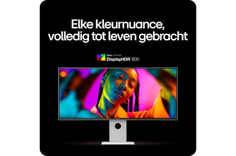 De LG UltraFine Monitor 40U990A, gecertificeerd VESA DisplayHDR™ 600, brengt elke kleurnuance volledig tot leven voor een nauwkeurige weergave.