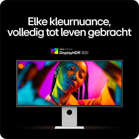 De LG UltraFine Monitor 40U990A, gecertificeerd VESA DisplayHDR™ 600, brengt elke kleurnuance volledig tot leven voor een nauwkeurige weergave.