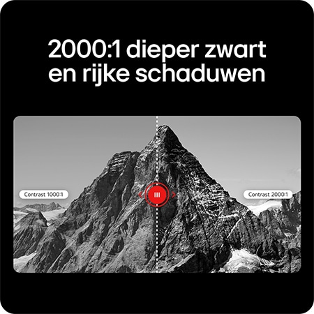 De LG UltraFine Monitor 40U990A demonstreert een 2000:1 contrastverhouding, wat zorgt voor diepere zwarttinten en rijkere schaduwdetails vergeleken met 1000:1.