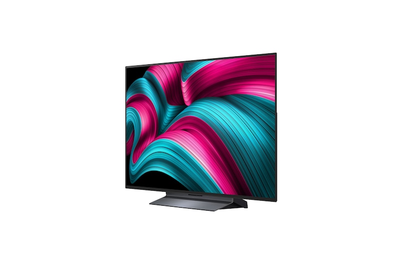 Zijaanzicht van LG OLED evo AI C5 4K Smart TV.